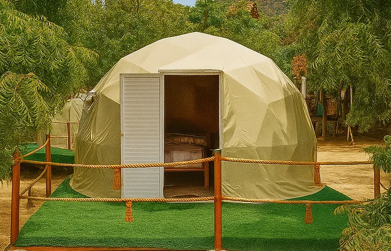 Stay in Comfort: Camping Bungalows & Dome tents — Vietnam Surf Camp
